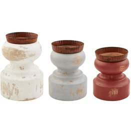 Distressed Painted Candlesticks