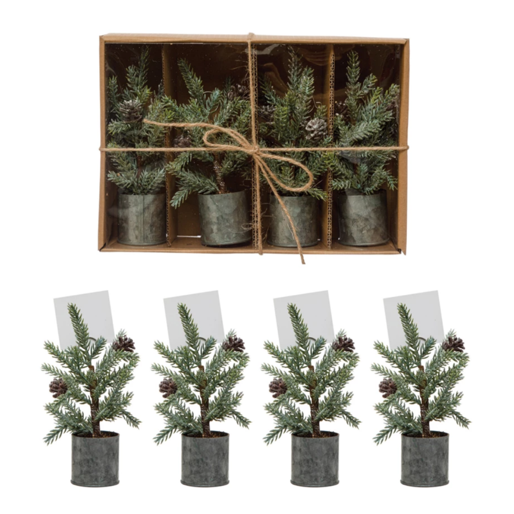 S/4 Pine Tree Place Card Holders