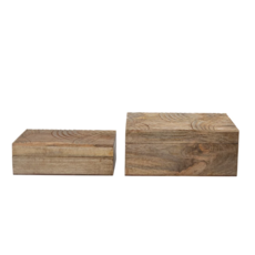 S/2 Mango Wood Boxes