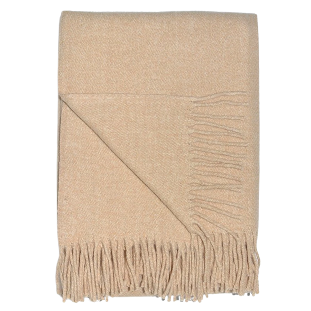 Beige Brixton Wool Throw