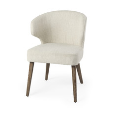 Cream Wingback Dining Chair