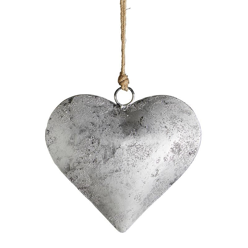 Medium Silver Heart Ornament