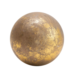 Antiqued Gold Wood Ball