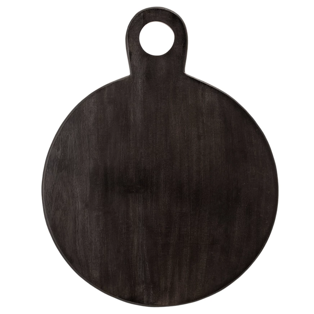 Round Black Acacia Handled Board