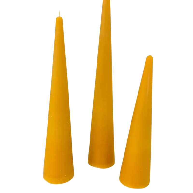 Caramel Beeswax Cone Tapers