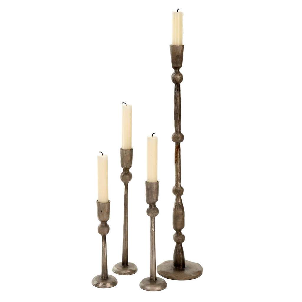 Antique Grey Revere Candlesticks