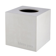 Bless You Cement Tissue Box