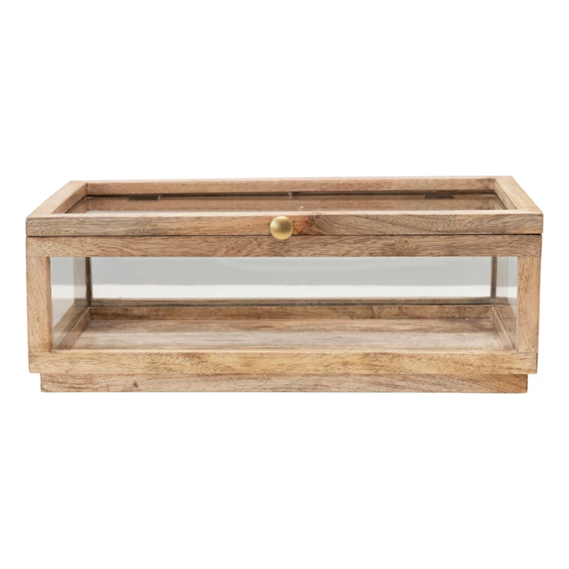 Mango Wood & Glass Display Box