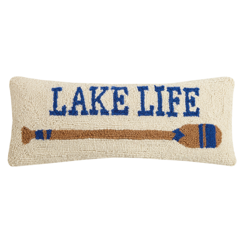 Lake Life Hooked Pillow