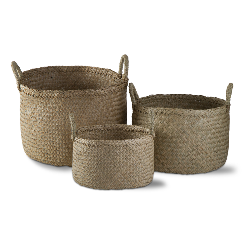 Striped Seagrass Baskets - Haven Home & Gift