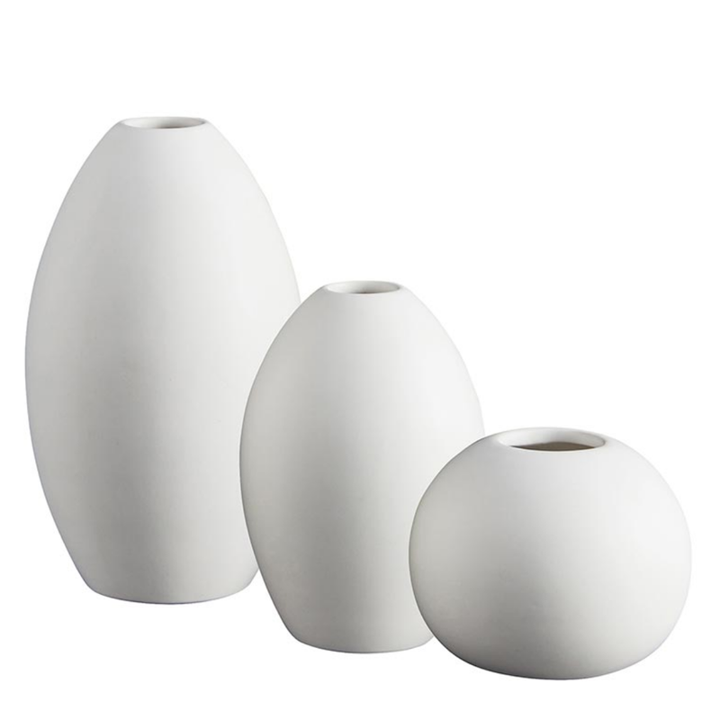 Matte White Bisque Vases