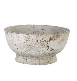 Distressed Concrete Footed Bowl