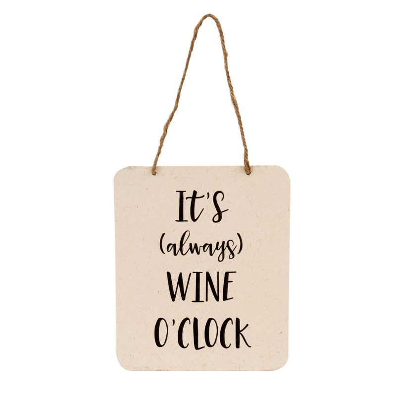 Wine O'Clock Tin Sign