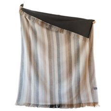 Neutral Stripe Wool Picnic Blanket
