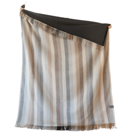 Neutral Stripe Wool Picnic Blanket