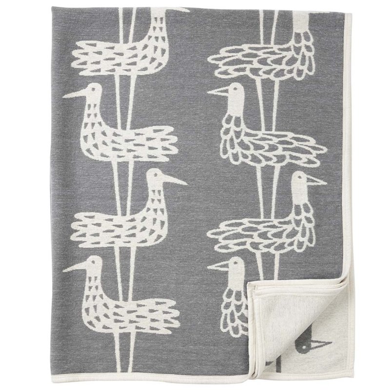 Shorebirds Blanket Grey
