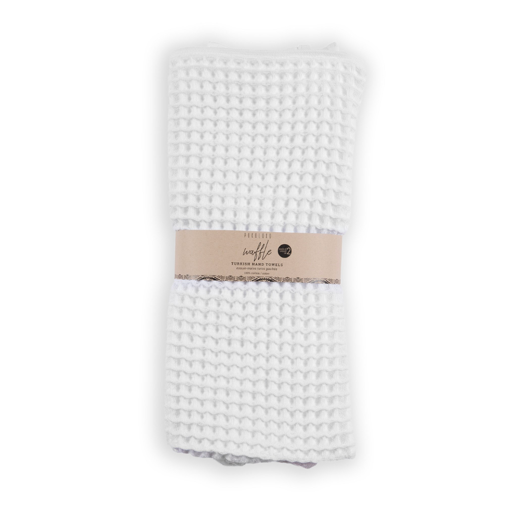 White Waffle Hand Towel Set Haven Home & Gift