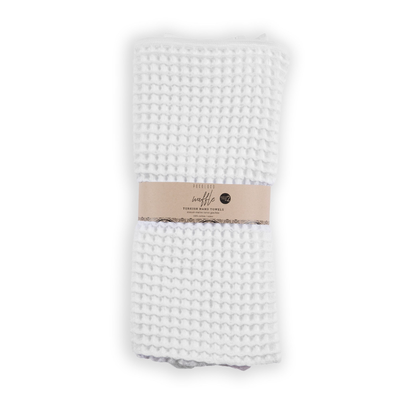 White Waffle Hand Towel Set