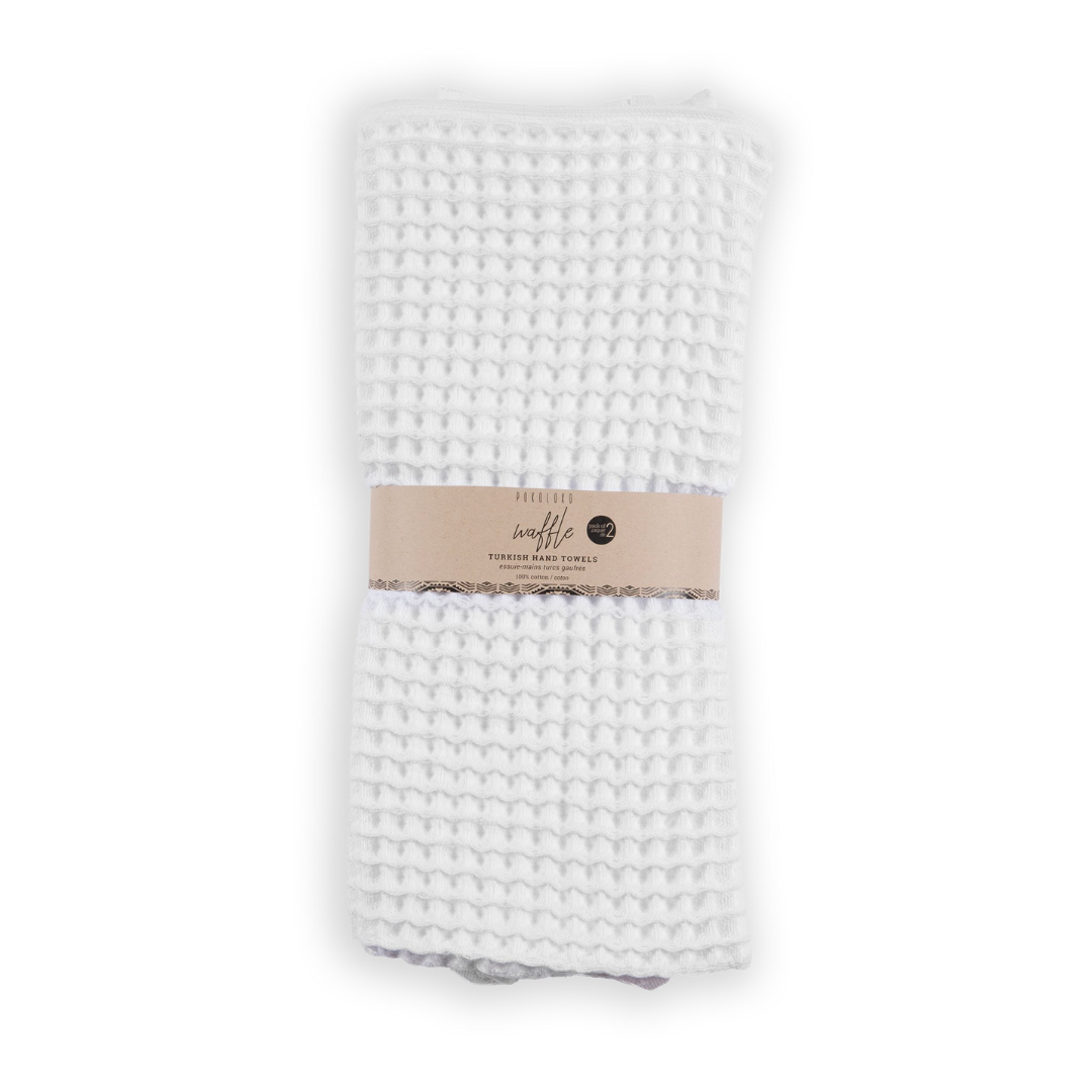 White Waffle Hand Towel Set Haven Home & Gift