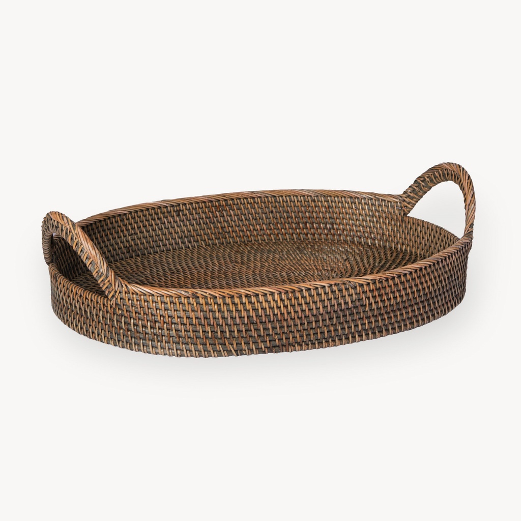 Umber Oval Rattan Trays Haven Home & Gift