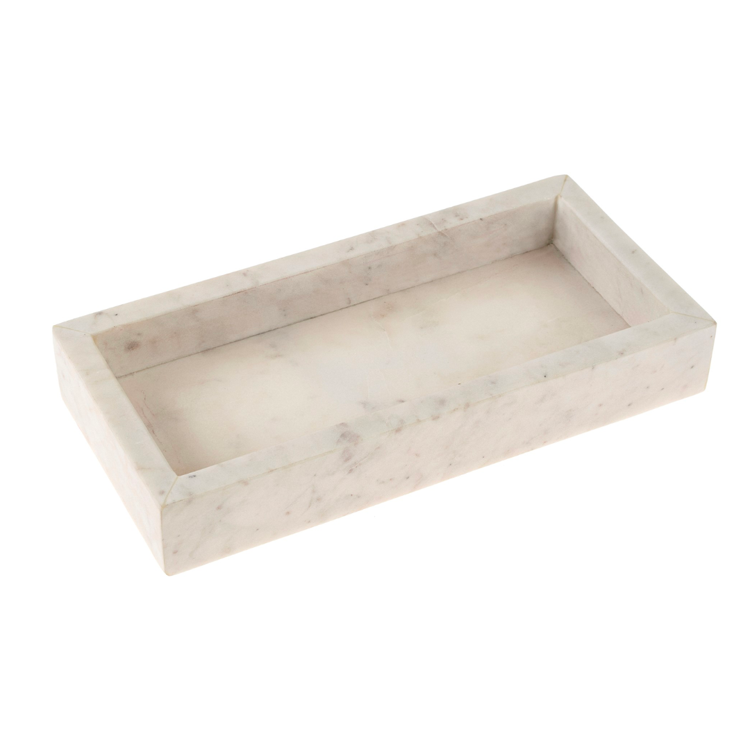 Rectangular White Marble Trays Haven Home & Gift