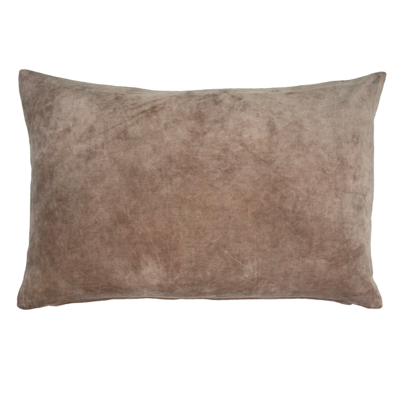 Mushroom Vera Velvet Pillow