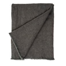 Charcoal Selena Linen Blanket