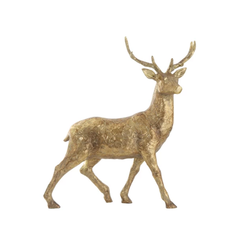 Gold Standing Resin Deer