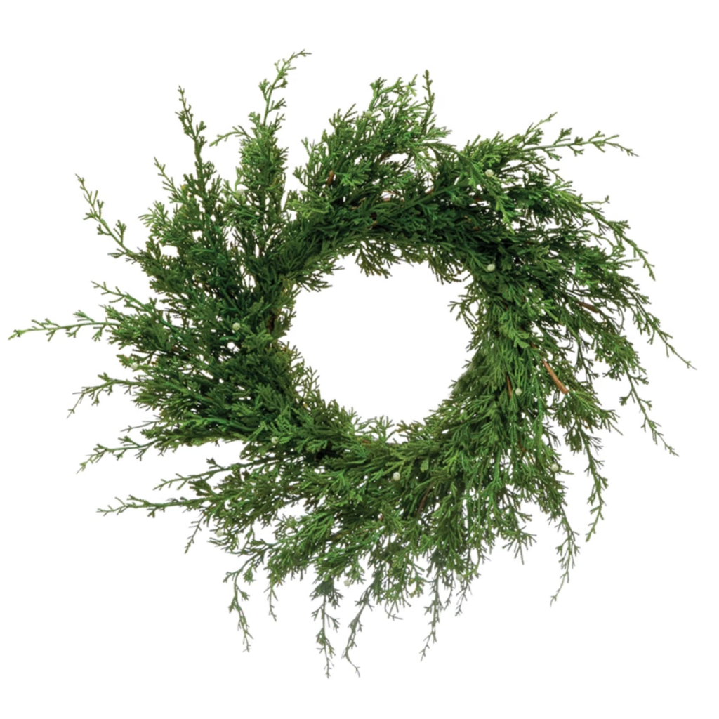 Round Faux Juniper Wreath