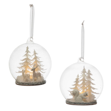 Light Up Snow Globe Ornaments
