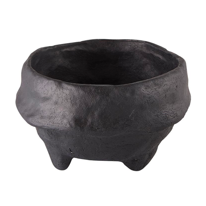 Black Paper Mache Bowl