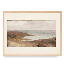 Framed Bordered Vintage Seascape Print