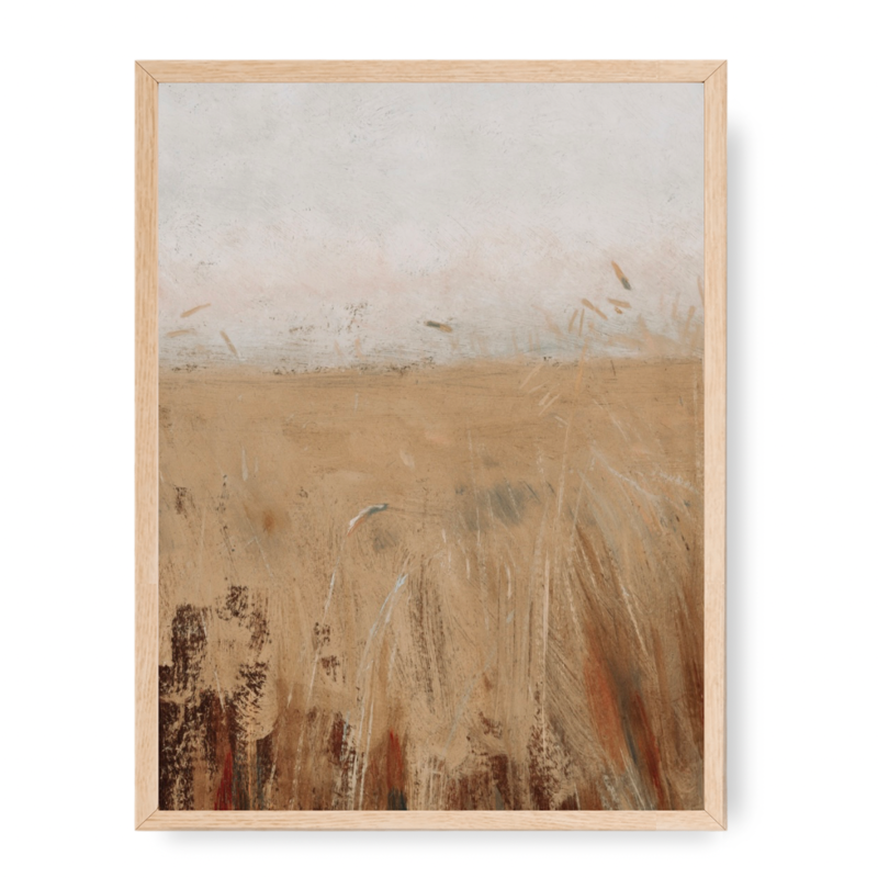 Framed Wheat Field Print