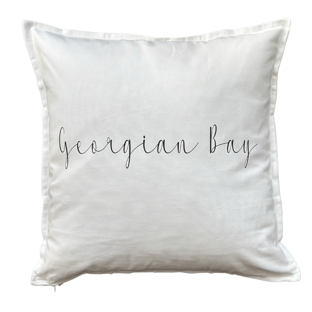 Georgian Bay Script Pillow