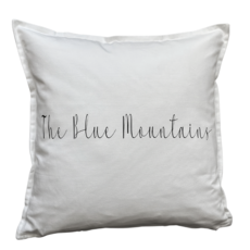 Blue Mountains Script Pillow