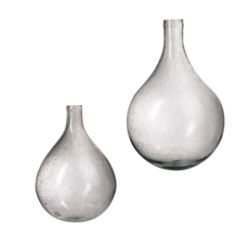 Clear Bubble Glass Vases