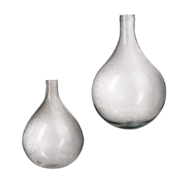 Clear Bubble Glass Vases