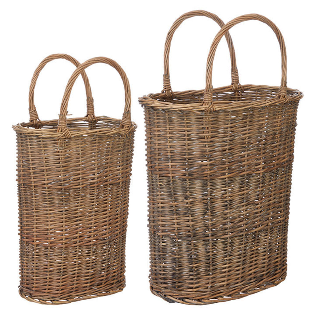 Natural Grey Handled Baskets