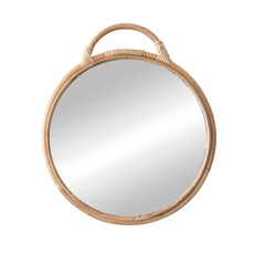 Round Rattan Mirror