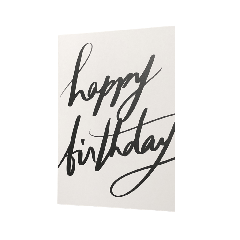 Happy Birthday Fancy Script Designer Card