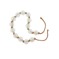 Beach Glass Beads, White