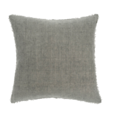 20" x 20" Grey Lina Linen Pillow