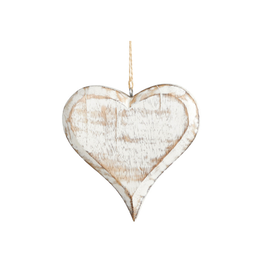 White Wooden Heart