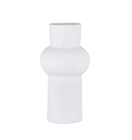 Medium White Paper Mache Vase