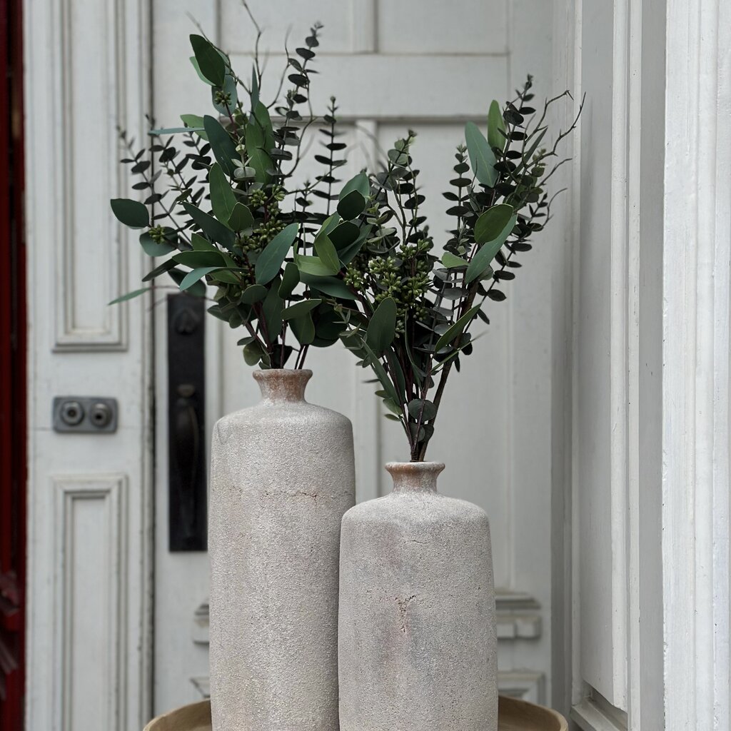 White Terracotta Jug Vases