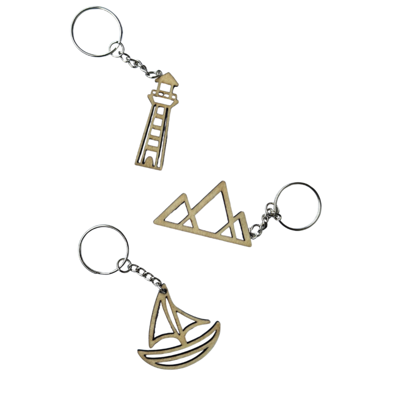 Handcrafted Wood Keychains