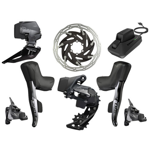 SRAM SRAM Force eTap AXS Electronic Road Groupset - 2x, 12-Speed, HRD Brake/Shift Levers, Flat Mount Disc Calipers, Front/Rear Derailleurs, D1 SRAM SRAM Force eTap AXS Electronic Road Groupset - 2x, 12-Speed, HRD Brake/Shift Levers, Flat Mount Disc Calipers, Front/Rear Derailleurs, D1
