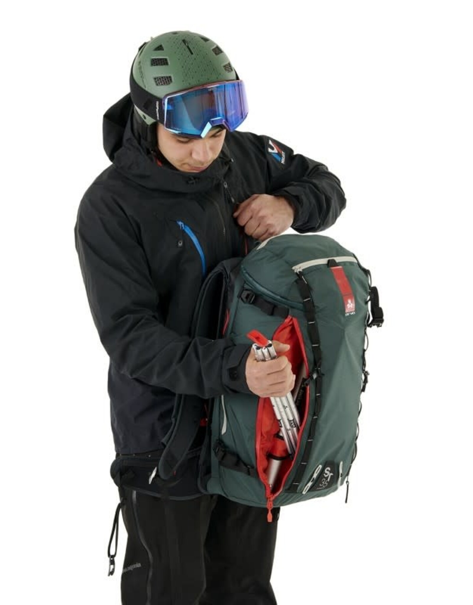 ST35 Switch Airbag Pack - Green - Wasatch Mountain Touring Co ST35 Switch Airbag Pack - Green - Wasatch Mountain Touring Co