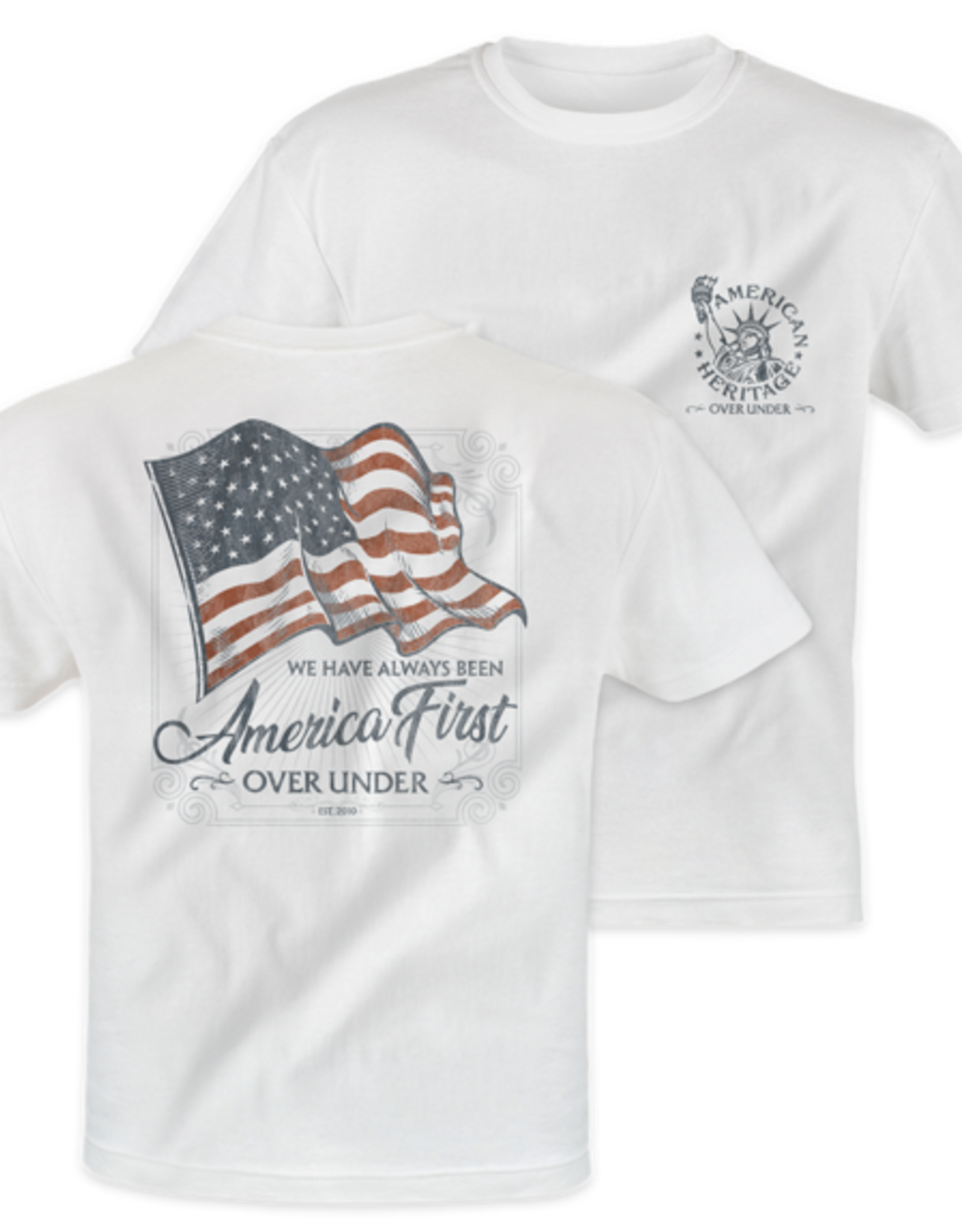 Over Under Clothing AH1025 - America First SS Tee