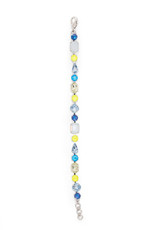 Sorrelli BDQ13PDBPY - Blue Poppy Clover Tennis Bracelet